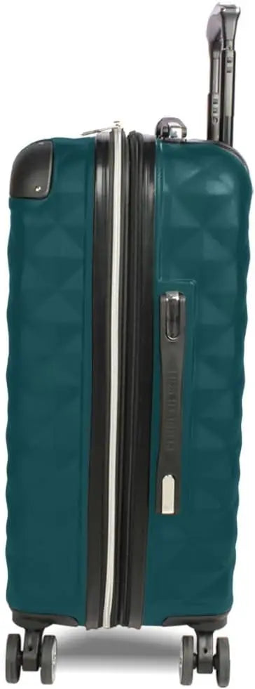 Lightweight Hardside Expandable 8-Wheel Spinner Travel Luggage, Deep Teal, 28-Inch Checked Suitcase for Smooth Trips