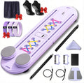 Foldable Pilates Reformer Board - 10-in-1 Home Workout Set with Towel, Bands, Socks - Portable Gym Equipment