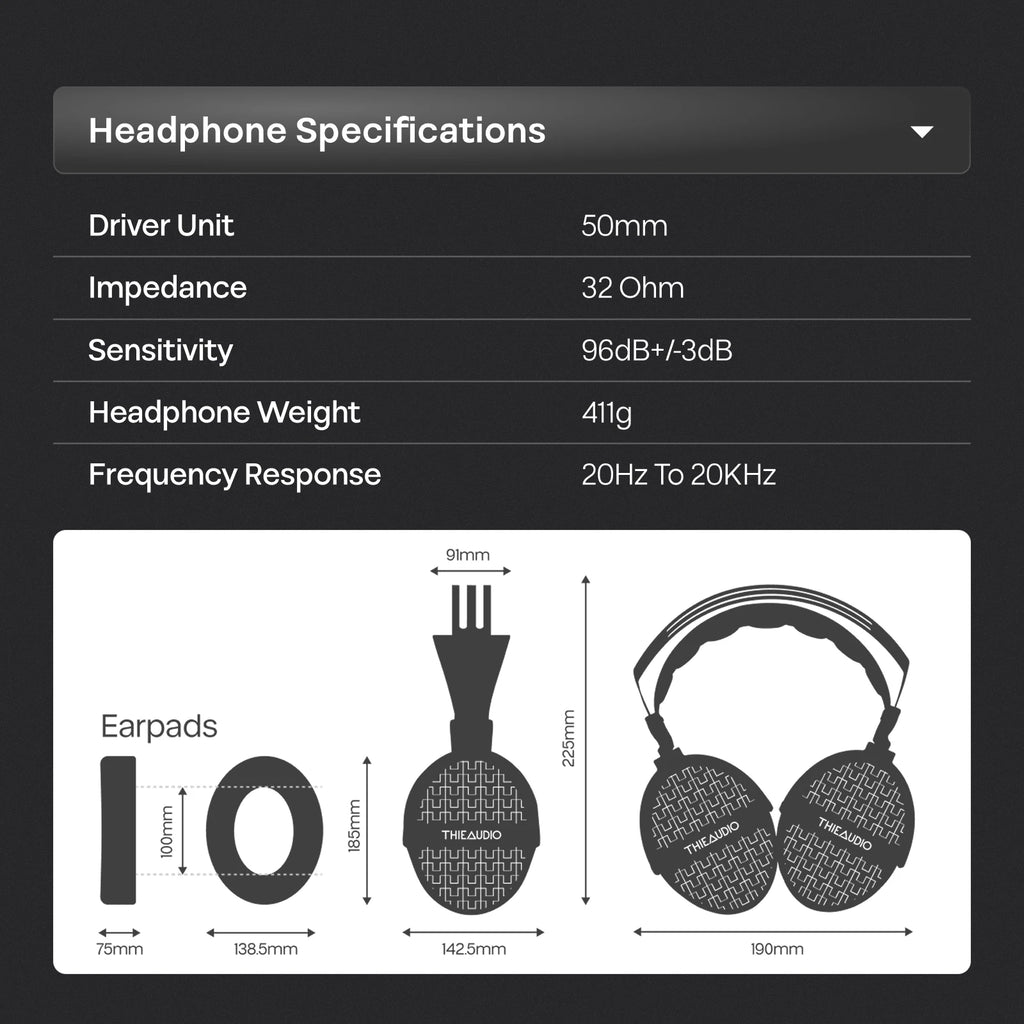 THIEAUDIO Cypher Flagship Dynamic Driver Open-Back Headphones with Immersive Open-Back Soundstage
