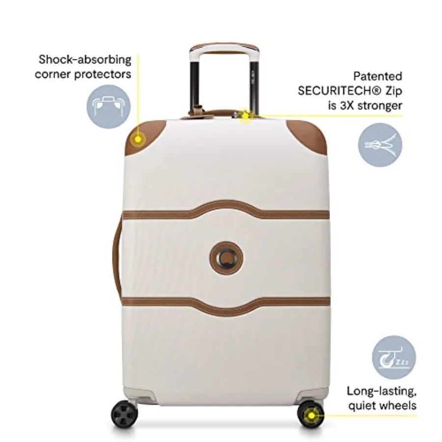 DELSEY PARIS Chatelet Air 2.0 Hardside Luggage with Spinner Wheels Chocolate Brown 2 Piece Set 19 28