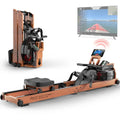 Water Rowing Machines for Home, Foldable Rowing Machine with 400LBS Weight Capacity, Dedicated Monitor amp Bluetooth APP, Large