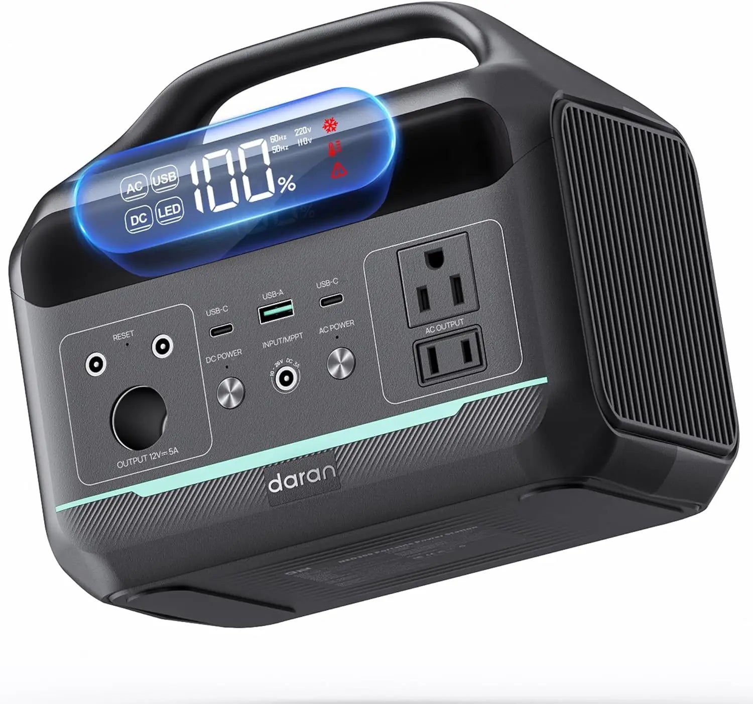 Portable Power Station 300W with LiFePO4 Battery, 192Wh Large Power Bank, 8-Ports Solar Generator Fast Charging for Camping,