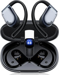 AI Translation Earbuds Real Time 164 Languages Translator 90H Playtime Bluetooth LED Display for Travel Business Learning Black