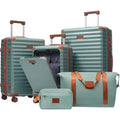 5-Piece Expandable Hardshell Suitcase Set with Spinner Wheels, Lightweight Carry-On Luggage, USB Port, and Cup Holder, 20/24/28,