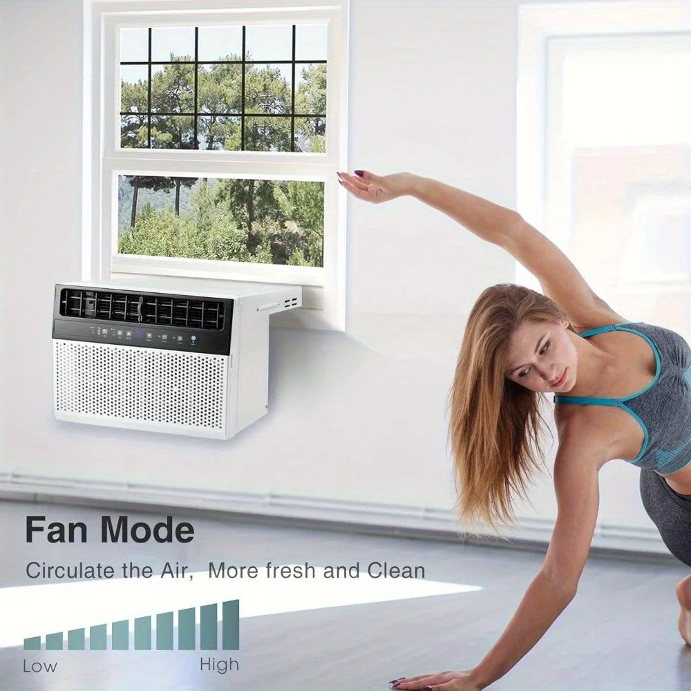 12, 000 BTU/10, 000 BTU Window Air Conditioners, U-Shaped Air Conditioner Window Unit Cools Up To 550 Sq. Ft, 6 Modes 24H Timer