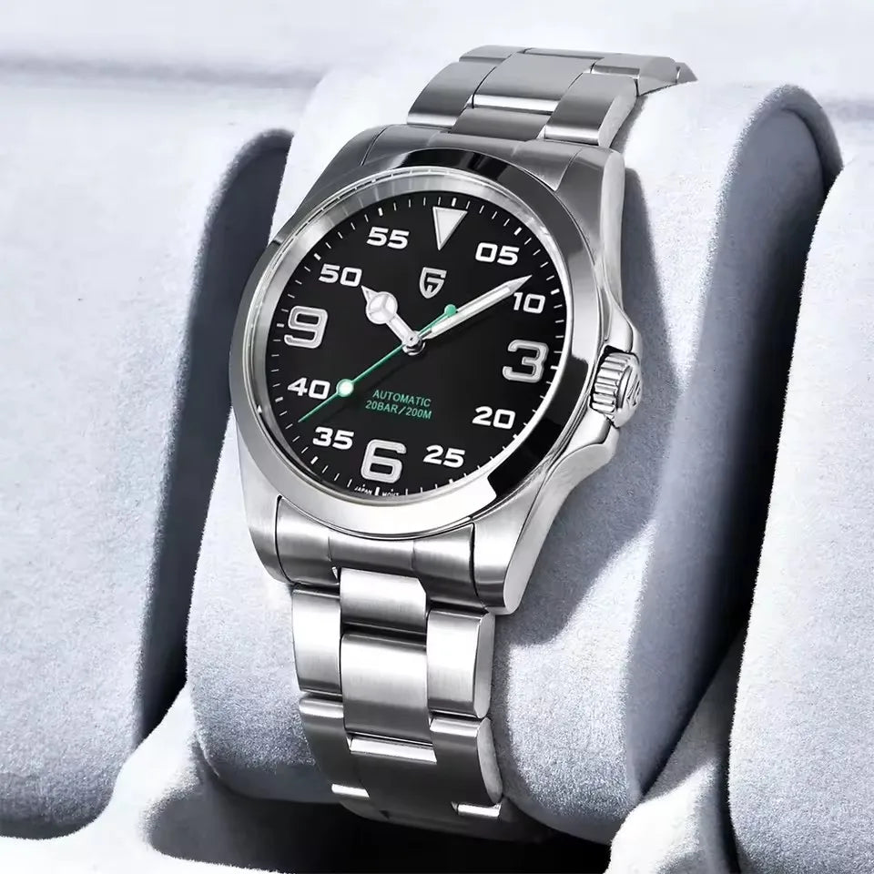 PAGANI DESIGN 40MM Air King Men Automatic Mechanical Watch Luxury Sapphire Glass Stainless Steel AR Coating Watches for men gift