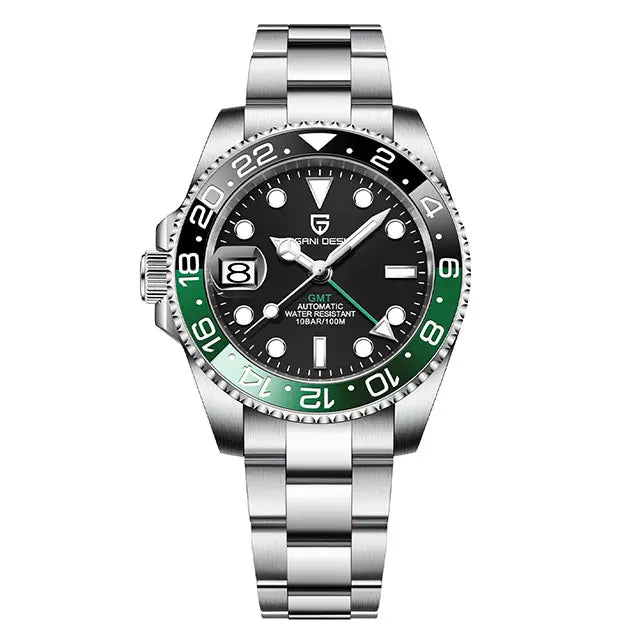 PAGANI DESIGN 40MM GMT Automatic Watch Men's Mechanical Wristwatch Sapphire Glass 100m Waterproof Man Watches Relogio Masculino