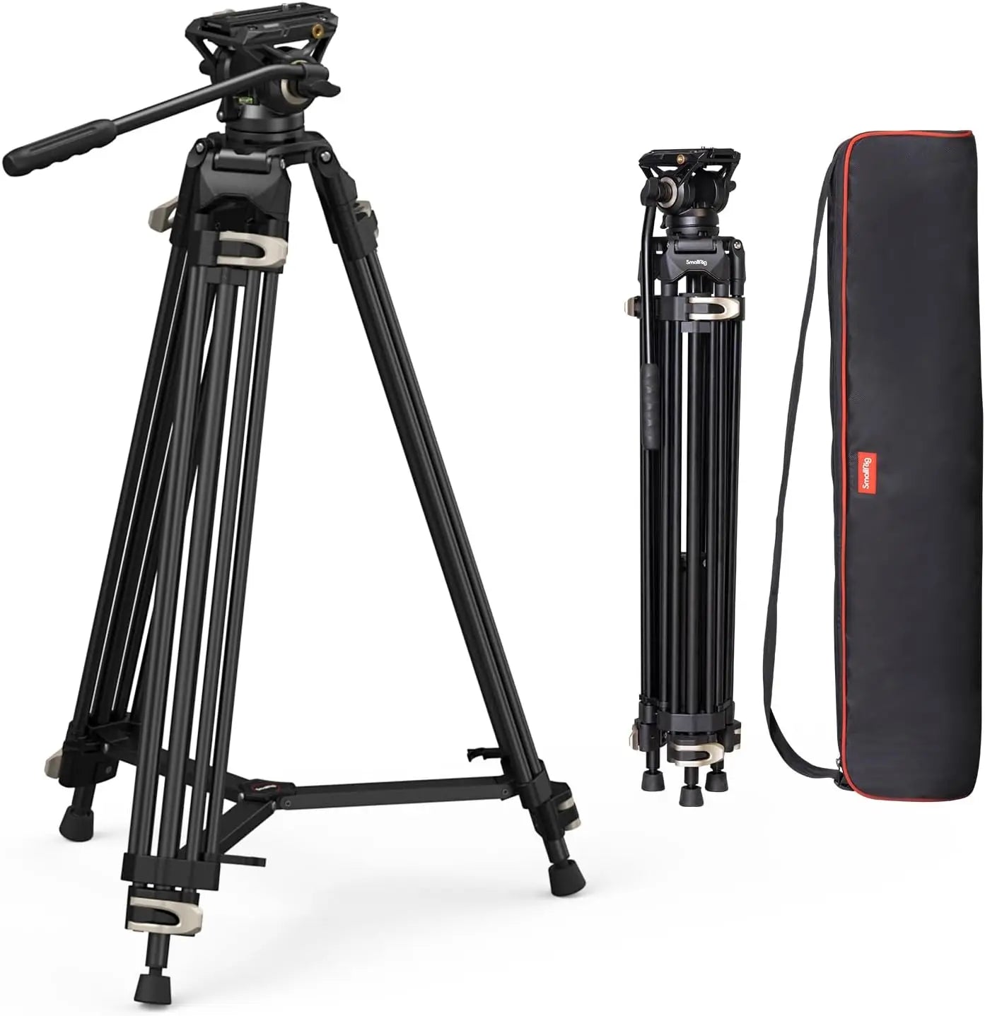 73" Heavy Duty Tripod with 360 Degree Fluid Head and Quick Release Plate for DSLR, Camcorder, Cameras