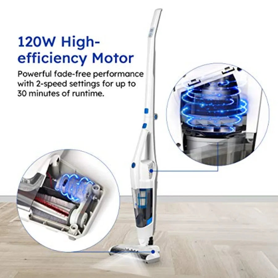 VSD1801 Cordless Handheld and Stick Vacuum Cleaner 2 in 1 Rechargeable Li-ion Battery Powerful Lightweight for Hardwood Floor C