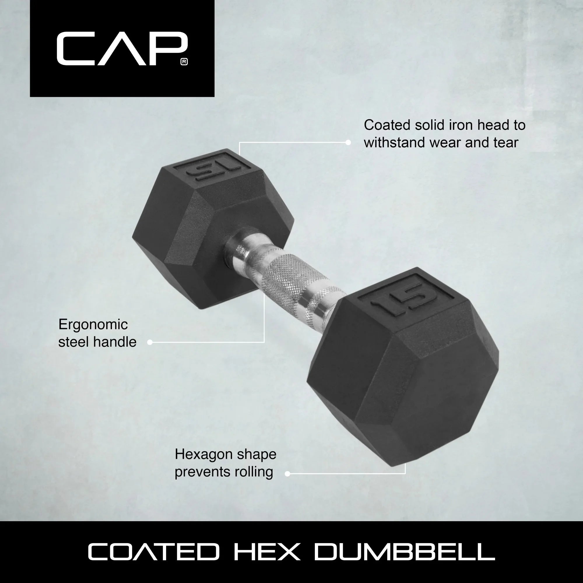 (2 pack)  Barbell Coated Hex Dumbbell, Single 30 lbs