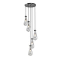 5 Light Cluster Pendant Lights, Black High Ceiling Chandeliers Adjustable, Living Room Pendant Light, Foyer Chandeliers