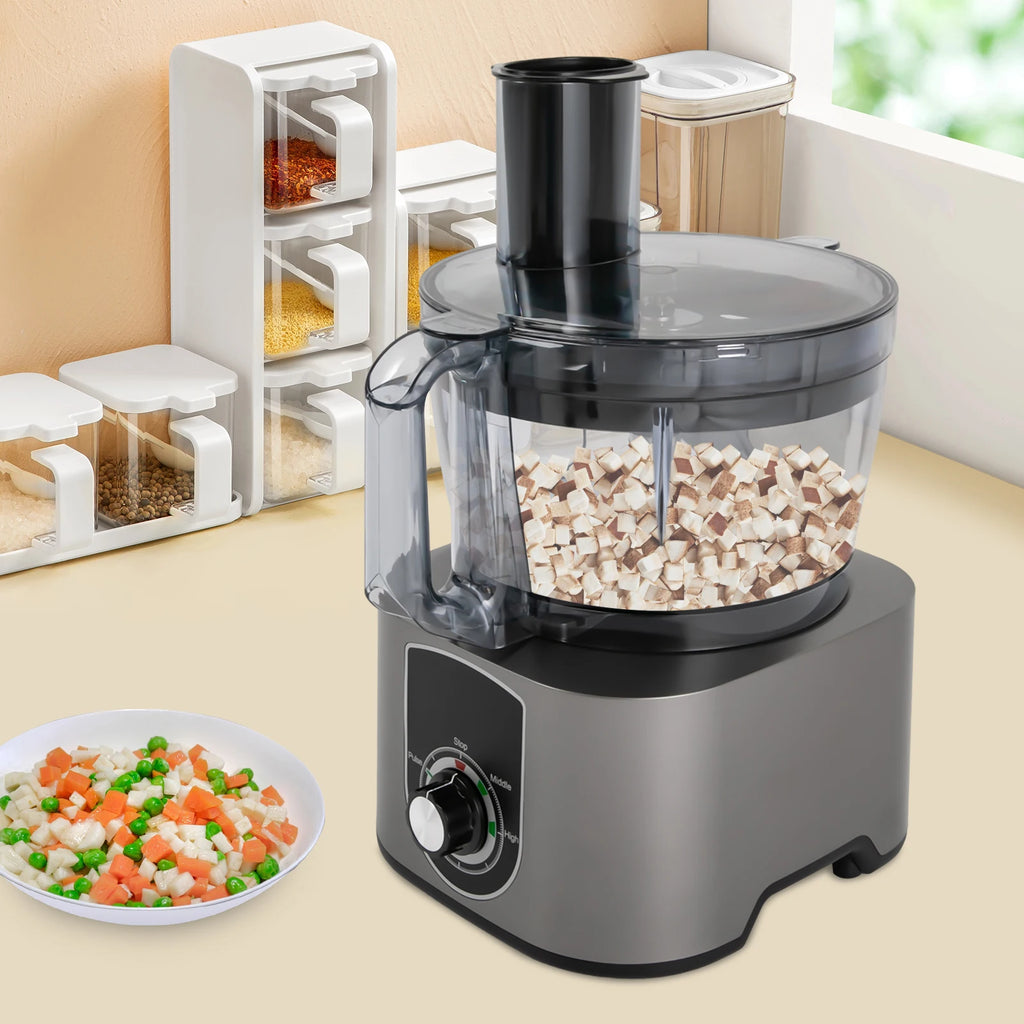 600W 3 in 1 Electric Vegetable Chopper Fruit Dicing Machine Food Processor Cutter Slicer Dicer for Chop Onion Potato Cucumber 7L