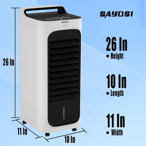 2-in-1 Cooling Tower Fan & Heater for Bedroom, Office with Ice Packs, Timer