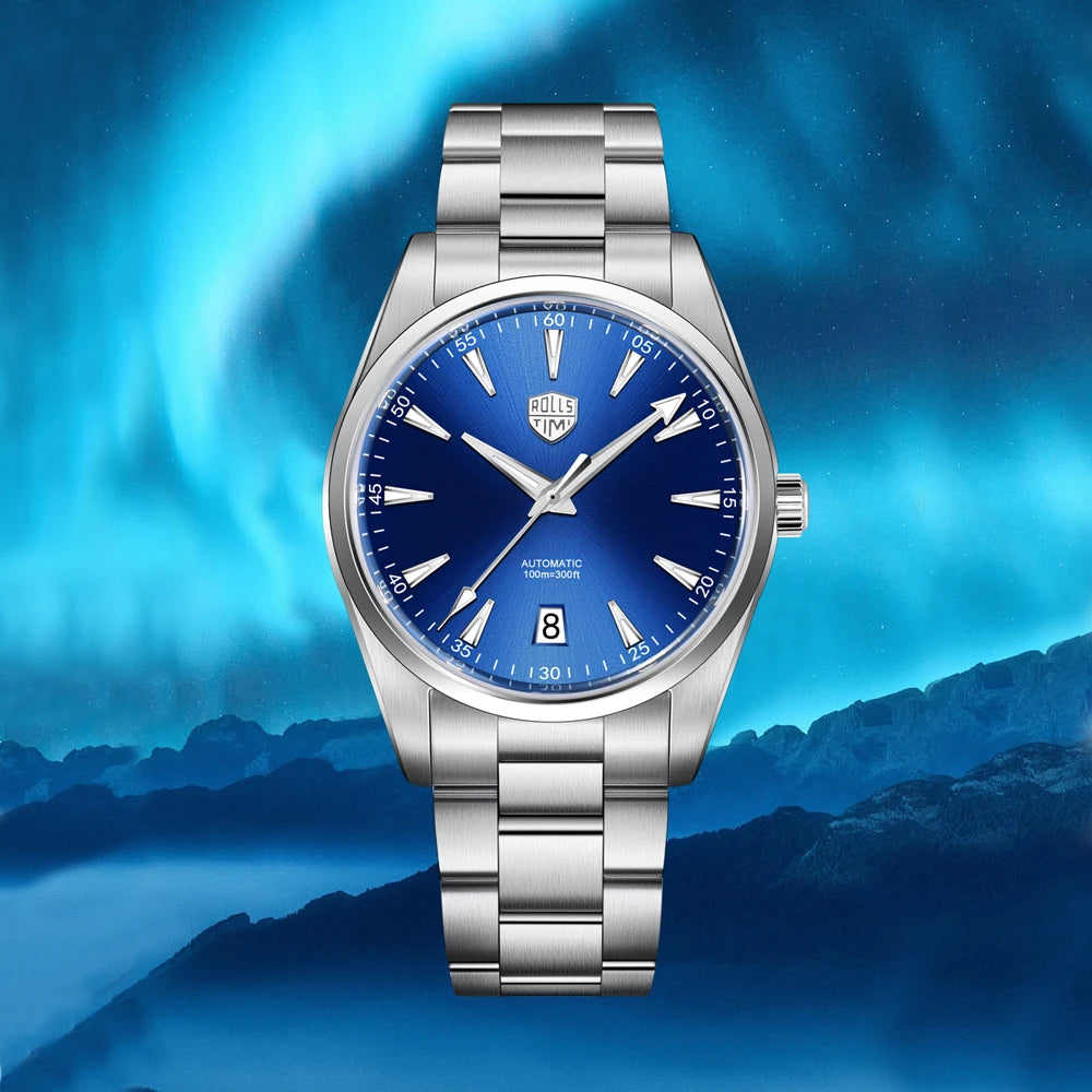 2025 New RollsTimi Men's Watches NH35 Automatic Watch For Men Mechanical Wristwatch AR Sapphire Mirror Luminous Waterproof Clock