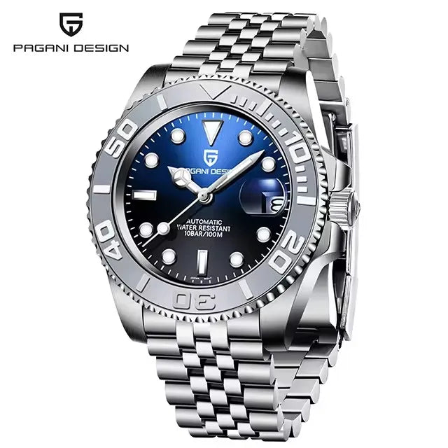 PAGANI DESIGN V2 40MM Luxury Men Mechanical Watch AR Coated Sapphire Glass Stainless steel waterproof Automatic Watches for men