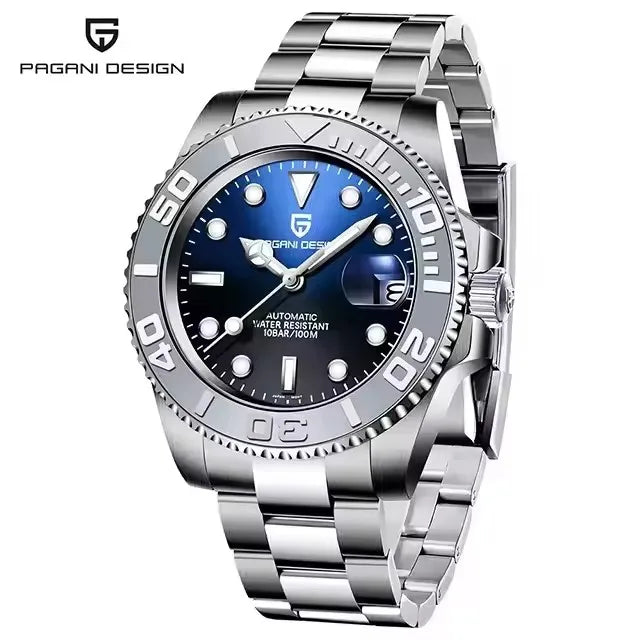 PAGANI DESIGN 40MM Diving Series Luxury Men Mechanical Watch Sapphire Glass Stainless steel waterproof Automatic Watches for men