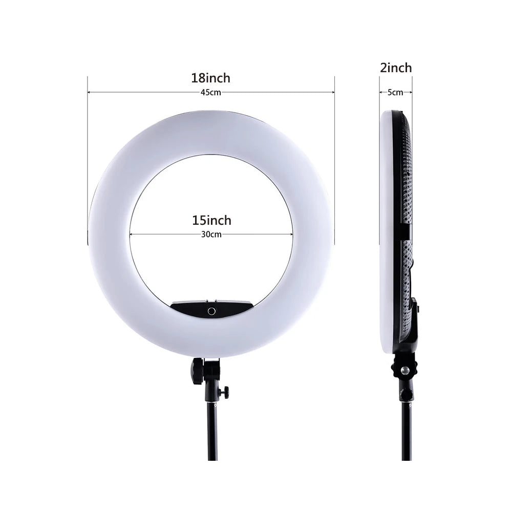18inch Ring Lights with Tripod Remote Control LED Video Lamp FE480 96W Fill Light Bi-color Photo Studio for Makeup Beauty Salon
