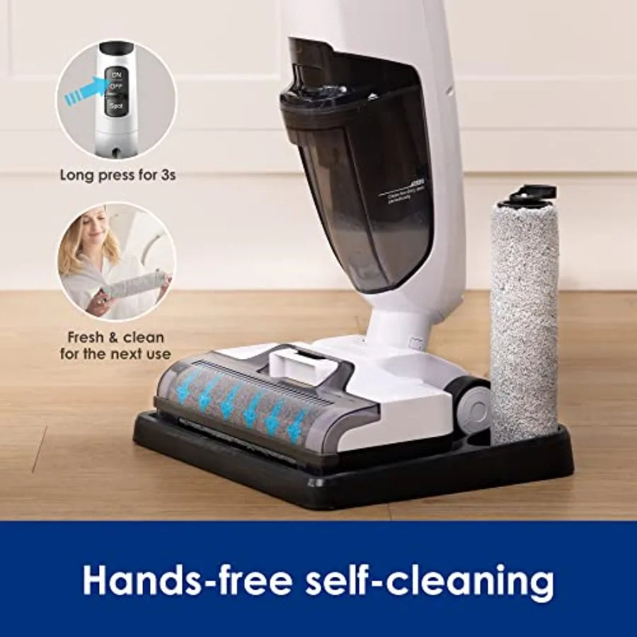 iFLOOR 2 Complete Cordless Wet Dry Vacuum Floor Cleaner and Mop One-Step Cleaning for Hard Floors Great for Sticky Messes and P