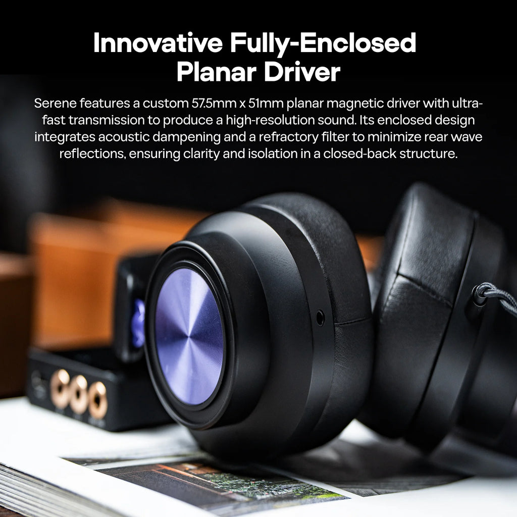 Kiwi Ears x Z Reviews: Serene Closed-Back Planar Magnetic Headphones Wired Connection with Professional Tonal Balance