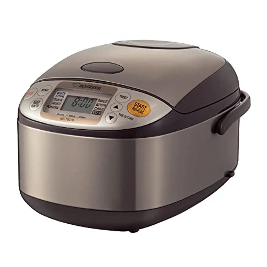5-1/2-Cup Uncooked Micom Rice Cooker with 1.0-Liter Capacity and Warmer Stainless Steel Exterior Silver Finish Advanced Microco