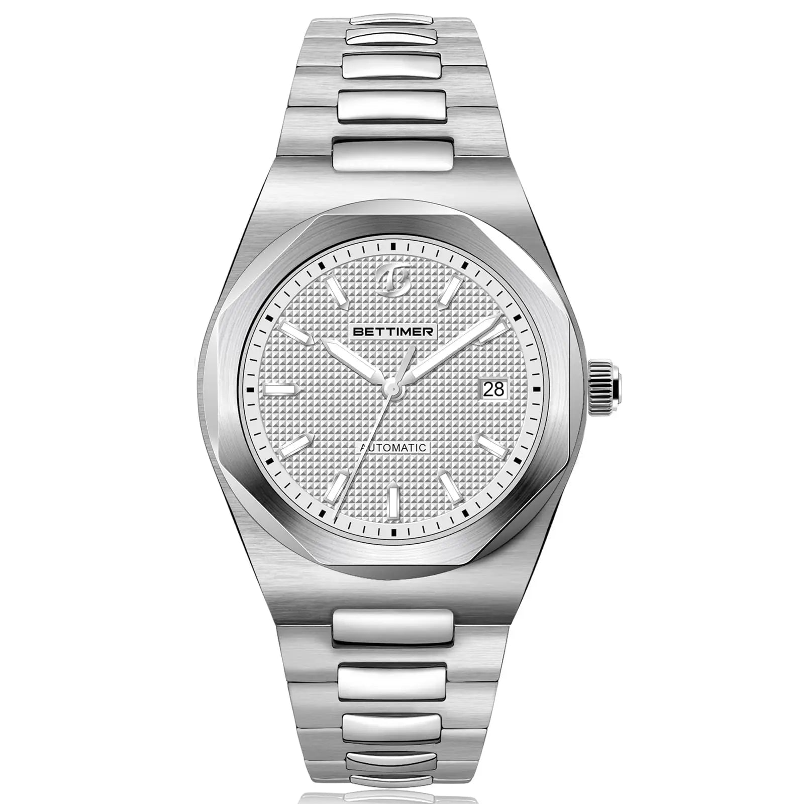 BETTIMER B8001 V1 Automatic Watches Men PT5000 Movement 40mm 316L Stainless Steel 10ATM Water Resistance Self-Winding Mechanical