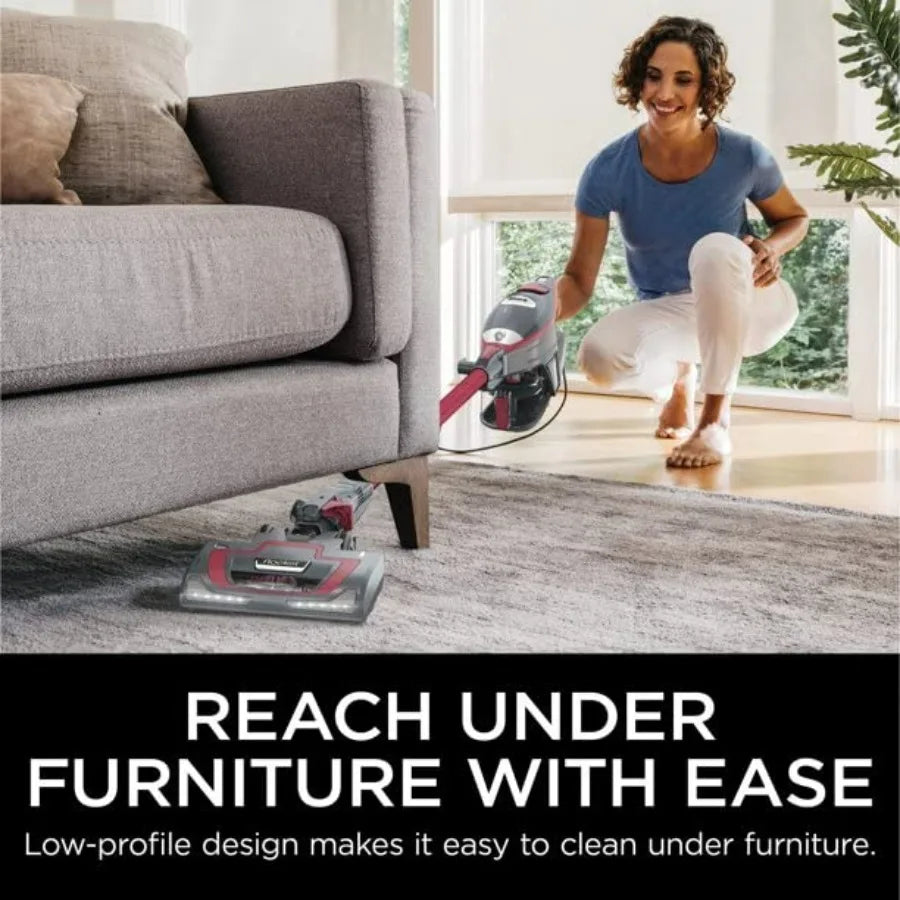 HV370 Rocket Pro Corded Stick Vacuum Comet Red Renewed for Home Cleaning with Lightweight Aluminum Body and High-Performance Mo