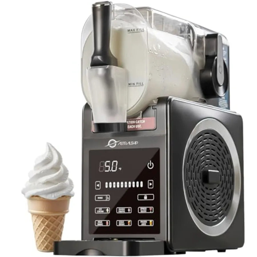 Slushie Machine with Soft Serve Ice Cream Mode Slushy Maker for Home Frozen Drink Maker with 7 Presets Auto Rinse Low-Sugar and