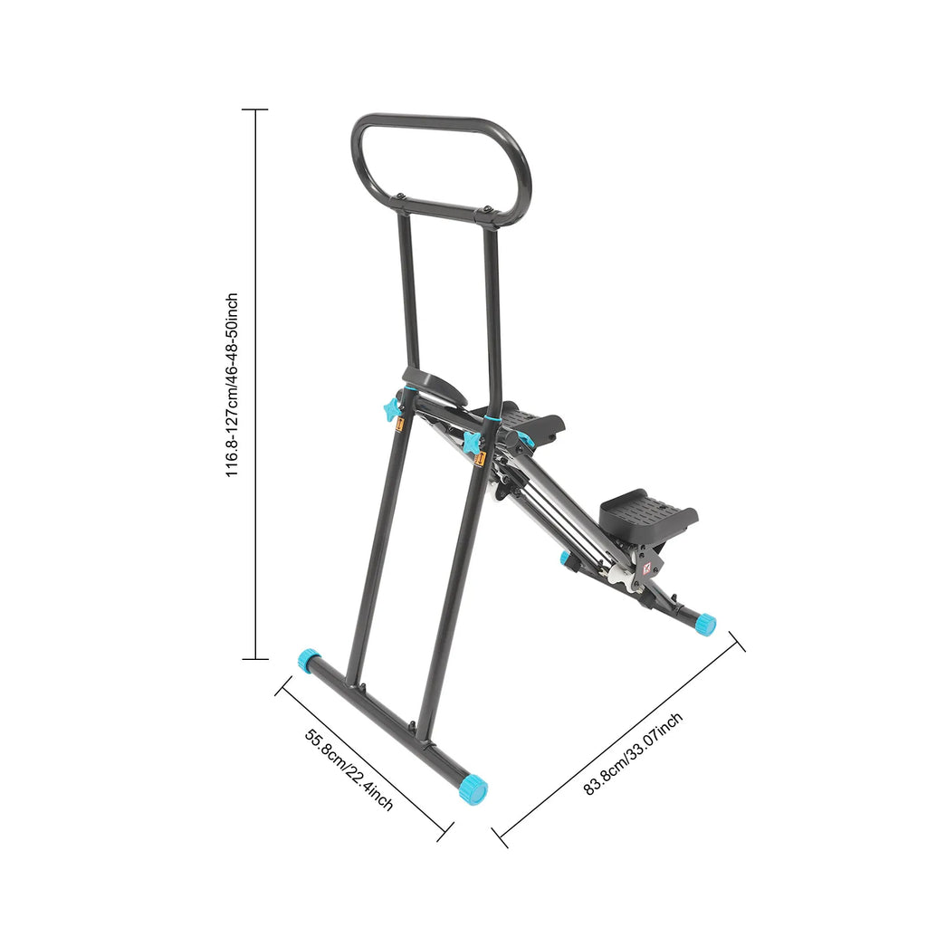Foldable Adjustable Height Stair Stepper 300lbs Capacity Low Noise 20dB LCD Screen Home Gym Fitness Machine with Anti-Slip Pedal