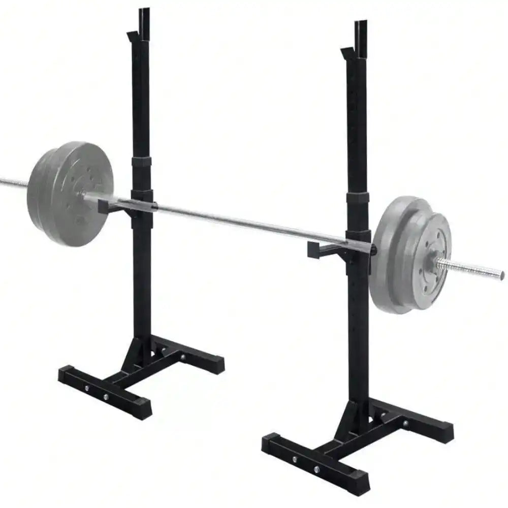 2pcs Adjustable Rack Standard Squat Steel Stands Barbell Free Press Bench Home