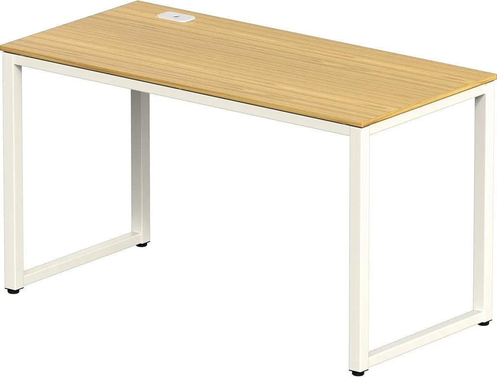 48-Inch Oak Office Computer Desk - Commercial Grade, Spacious Workstation for Business Environments