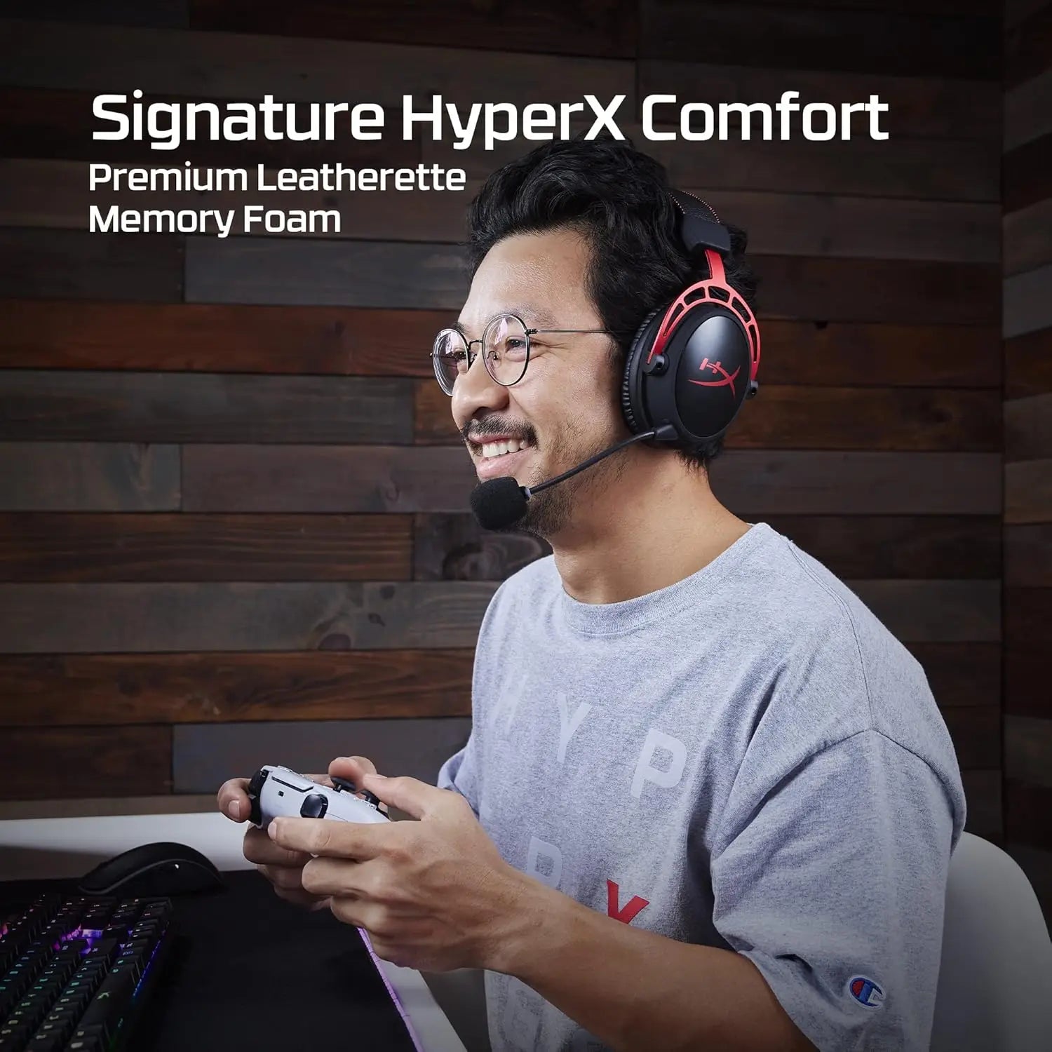 Wireless Gaming Headset with 300-Hour Battery, DTS Spatial Audio, Noise-Canceling Mic, Aluminum Frame
