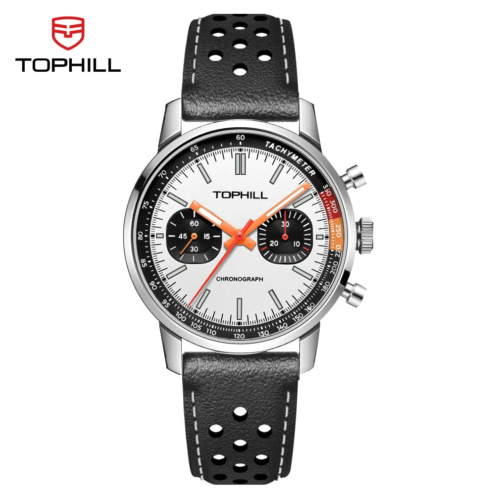 TOPHILL Watches of Men 1963 Chronograph Mechanical Wristwatch Seagull ST1901 Movement Pilot Men's Watch 5ATM Sapphire Luminous