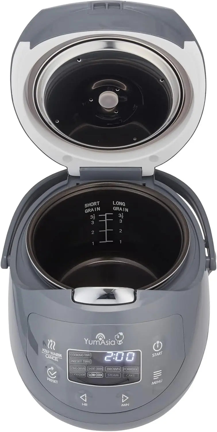 Mini Rice Cooker with Ninja Ceramic Bowl & Fuzzy Logic, 3.5 Cup, 120V
