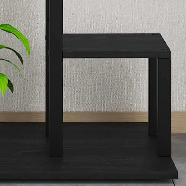 5-Tier Tall Metal Plant Stand, Half Moon Flower Pot Shelf - Multi-Level Indoor & Outdoor Corner Display Rack with Hanging