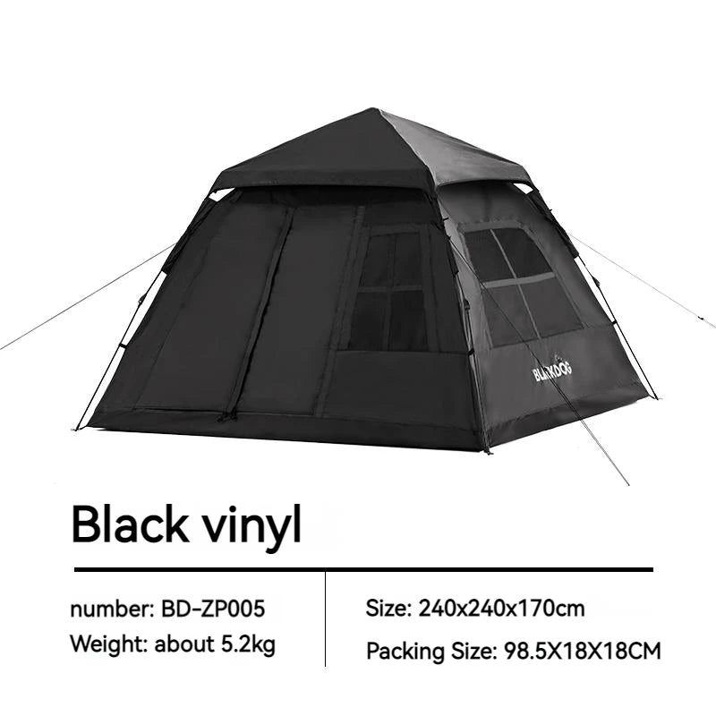 BLACKDOG Camping Tent 15D Outdoor Automatic Portable Quick-Open Room-Style Tents Vinyl Thickened Rainproof Camping Equipment