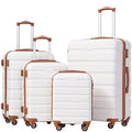 Coolife Luggage 3 Piece Set Lightweight Durable Hardshell Suitcase with 360 Spinner Wheels TSA-approved Lock Checked Family Tra