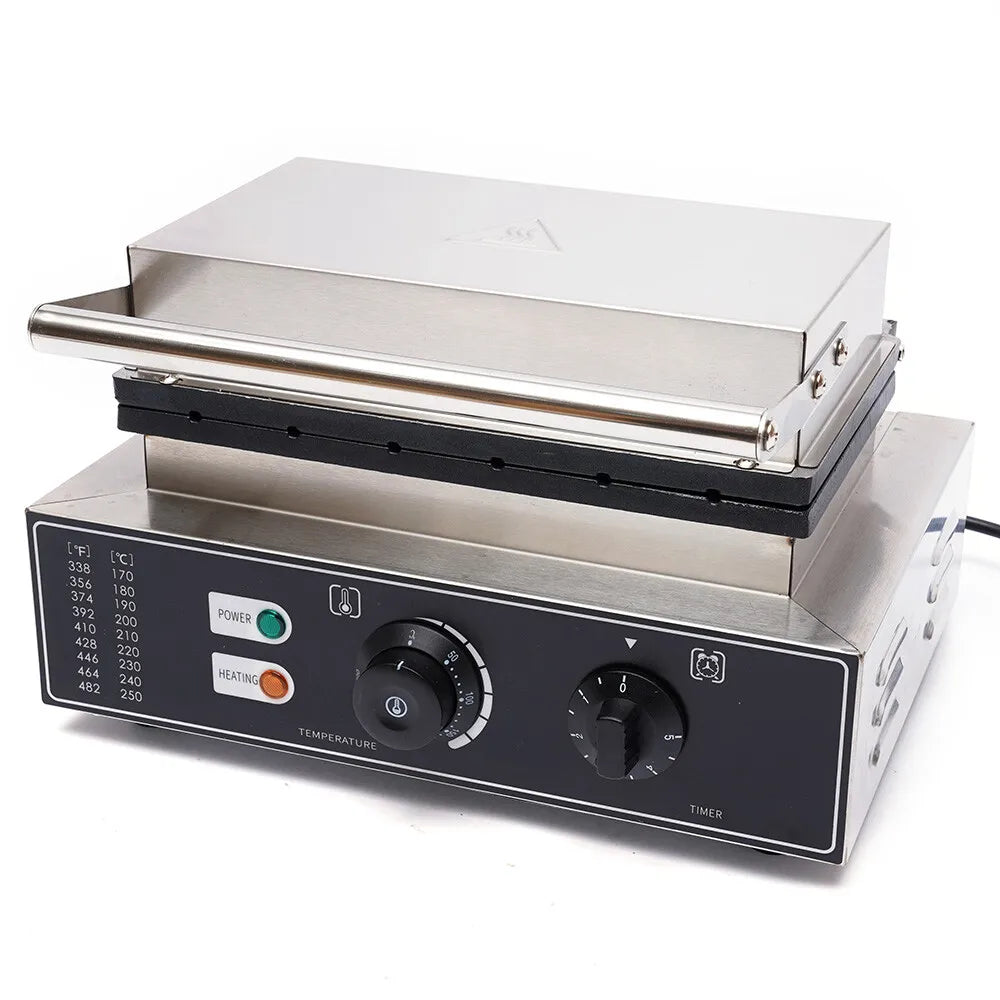 Electric Waffle Maker, 6 Slots Non-stick 110V US Standard Plug Waffle Machine for Household Dessert Baking