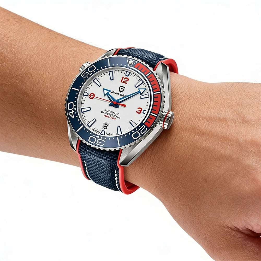 PAGANI DESIGN Classic Men Mechanical Automatic Watch 42MM Sapphire Glass Ceramic Bezel Stainless Steel Sports Watches for men