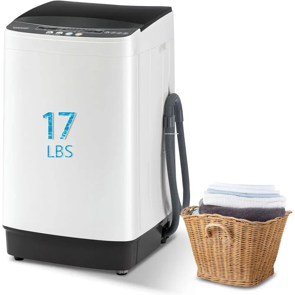 17 lbs Compact Automatic Washer and Spinner, 10 Programs, 2.2 Cu. Ft., Ideal for RV, Dorm, and Laundry Needs