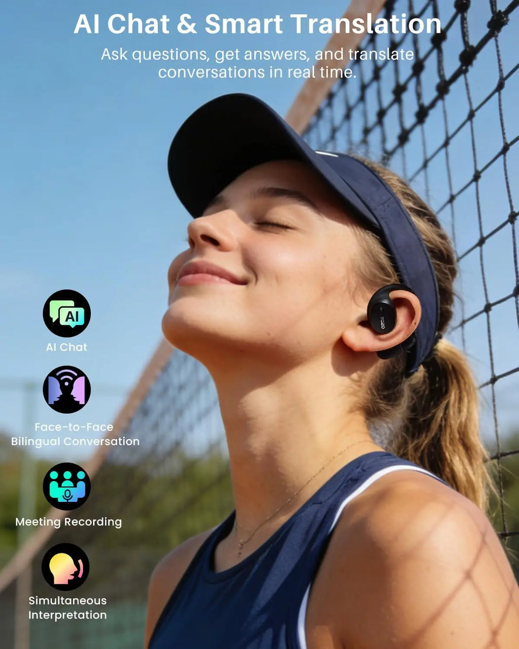Real-Time AI Translation Earbuds with 80H Playtime, Digital Display, Clear Calls for Travel and Meetings