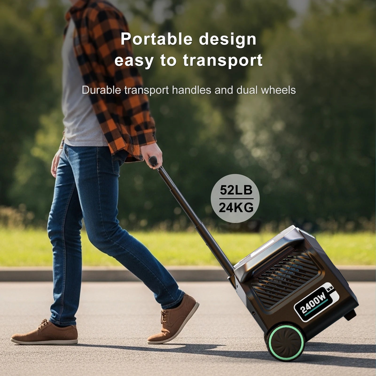 IEE P2400 Portable Power Station with 500W Solar Panel 2400W Solar Generator Power Storage 2048Wh LiFePO4 With 5000W Peak US AC