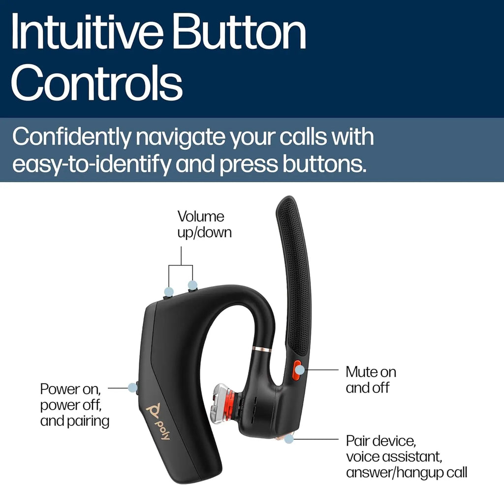 Noise-Canceling Bluetooth Headset with Charging Case, 30-Hour Battery, All-Day Comfort for Work Calls