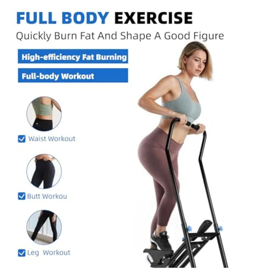 Stair Stepper with Resistance Home Gym Stair Stepper Folding Vertical Climber Cardio Exercise Machine Stair Climber for Full Bo
