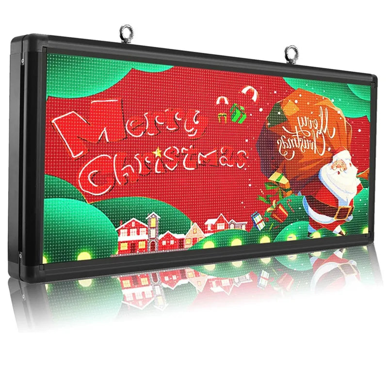 P6 1030X450mm Outdoor Full Color LED Displays Scrolling Text LED Screen USB Programmable Shop Advertising LED Matrix Sign Board