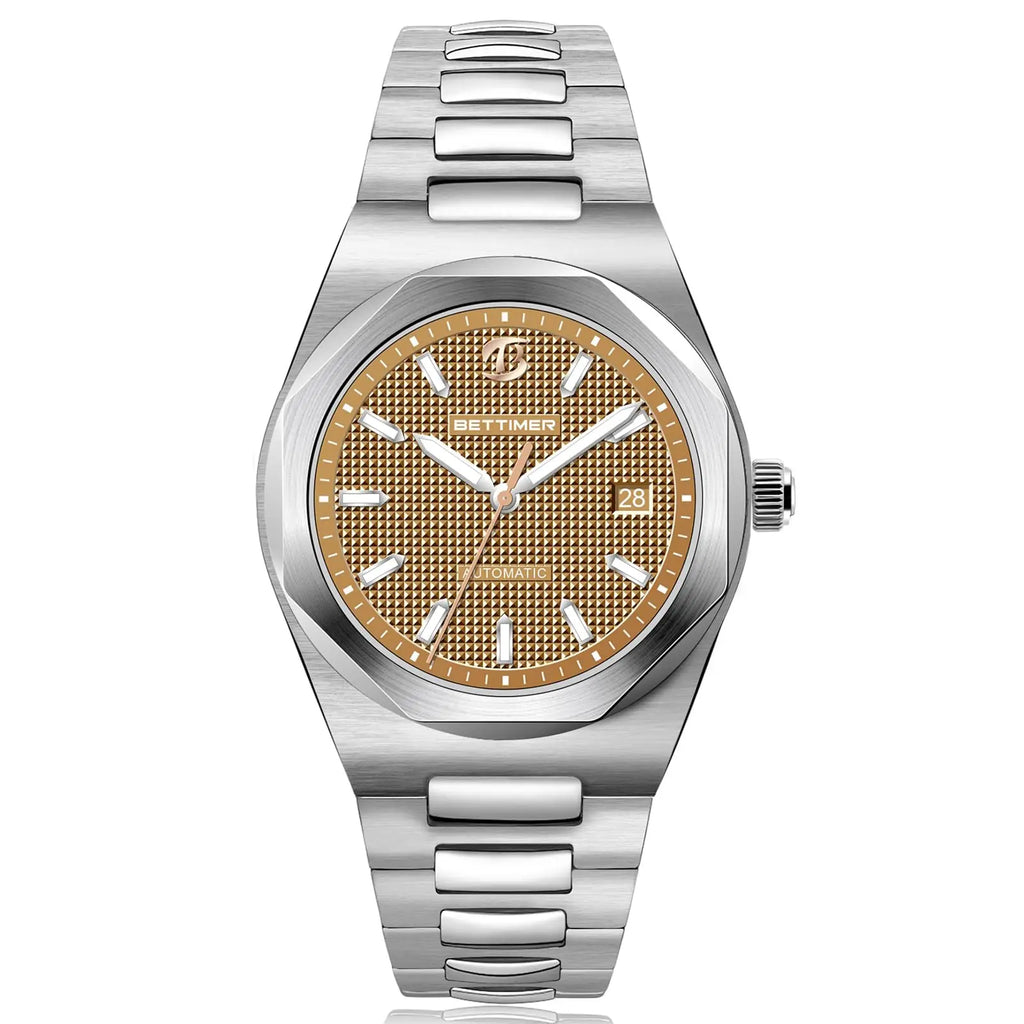 BETTIMER B8001 V1 Automatic Watches Men PT5000 Movement 40mm 316L Stainless Steel 10ATM Water Resistance Self-Winding Mechanical