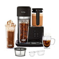 3-in-1 Single-Serve Iced and Hot Coffee/Tea Maker with Blender Reusable Filter Scoop Recipe Book 2 Tumblers Lids and Straws Bla