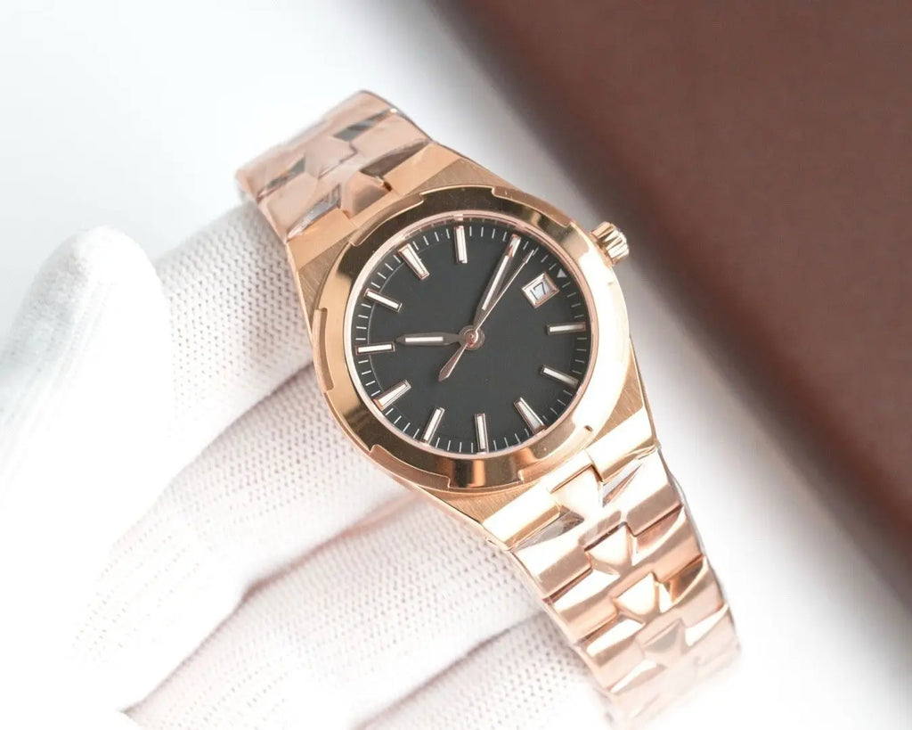 Women Watches Luxury Rose Gold Mesh Wristwatch Fashion Simple Waterproof Date Ladies Watch Bracelet Clock