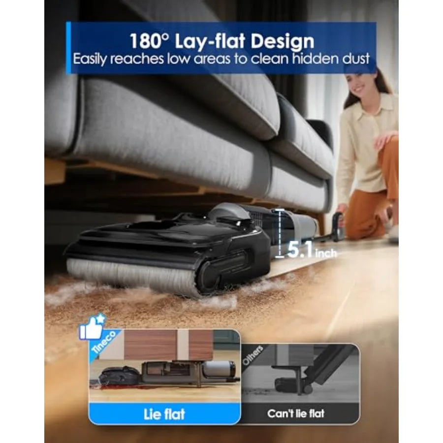 Floor ONE i5 Stretch Wet Dry Vacuum Cleaner Vacuum and Mop in One Step 20kpa Powerful Suction 180° Lay-Flat Design Anti-Tangle