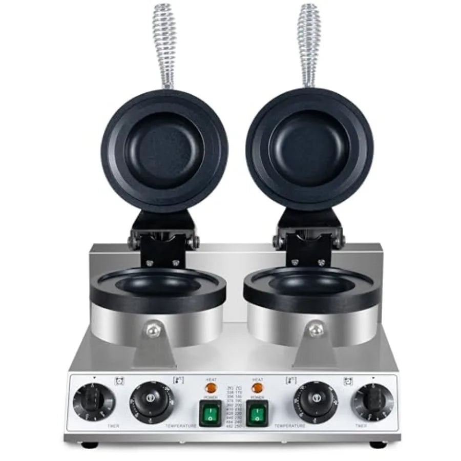 Ice Cream Burger Maker Double UFO Waffle Maker with Ice Cream Filling Non-Stick Panini Press Sandwich Grill 2600W Gelato Machin