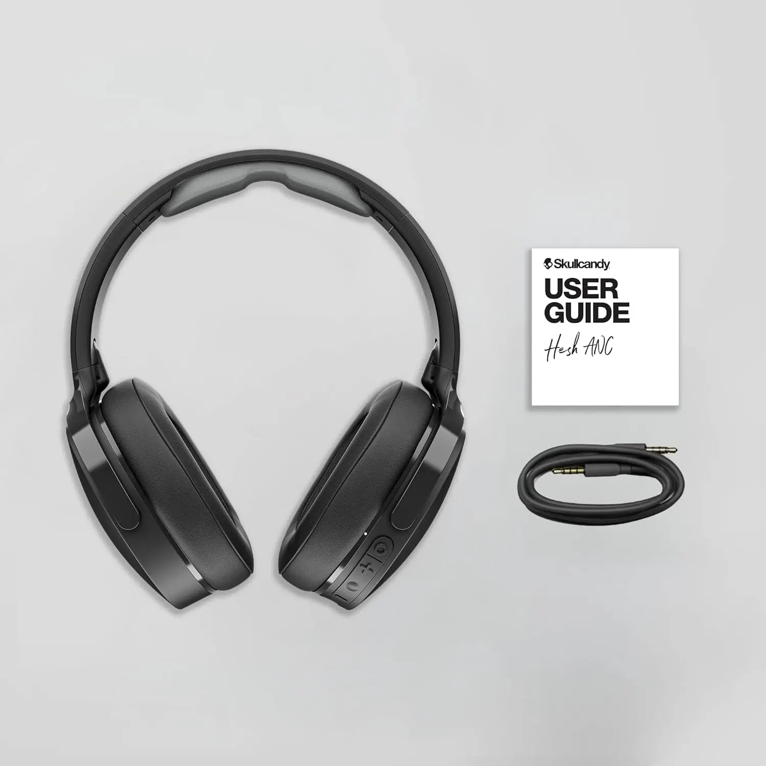 Wireless Over-Ear Bluetooth Headphones with Active Noise Cancelling, 22 Hrs Battery, Foldable Lightweight Design - True Black